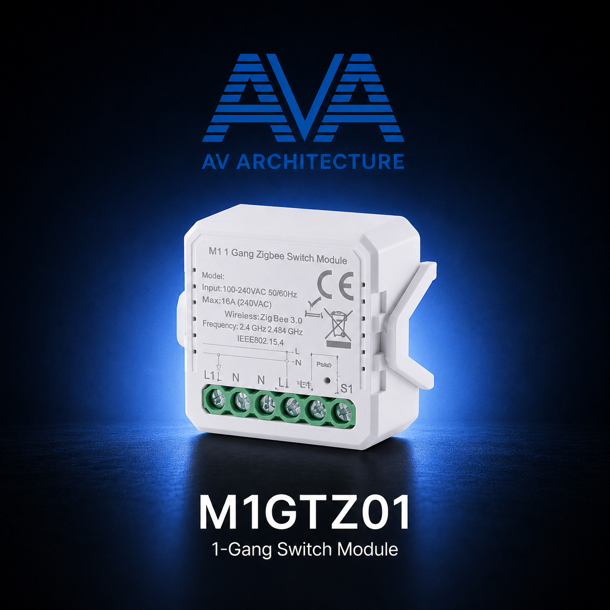 M1GTZ01 – 1-Gang Switch Module